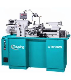 CT618VS - Clausing 11” Swing Over Bed, 18” Between Centers, Toolroom Lathe, 9.05” Swing Over Carriage