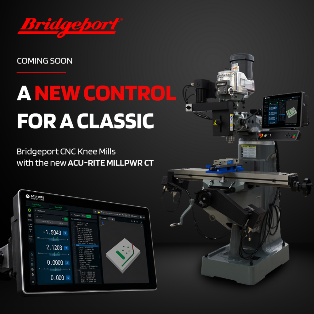 Bridgeport CNC Knee Mill with ACU-RITE MILLPWR CT control